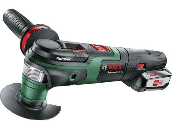 Bosch batteridrevet multifunksjonsverktøy AdvancedMulti 18 med 1 x PBA 18V 2,5 Ah batteripakke (0603104001)