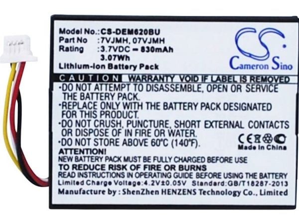 CS Cameron Sino Raid -ohjaimen akku 3,7 V 830 mAh Korvaa alkuperäisen pariston 070K80, 07VJMH, 70K80, 7VJMH, T40JJ