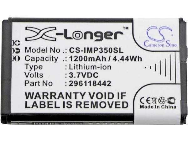 Cameron Sino CS erstatningsbatteri til POS-terminal 296118442 Ingenico 3,7 V 1200 mAh