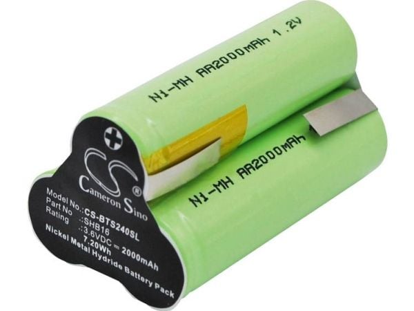 Cameron Sino barbermaskin-batteri, erstatter originalbatteri SHB16 Babyliss, Remington, Scherna 3,6 V 2000 mAh