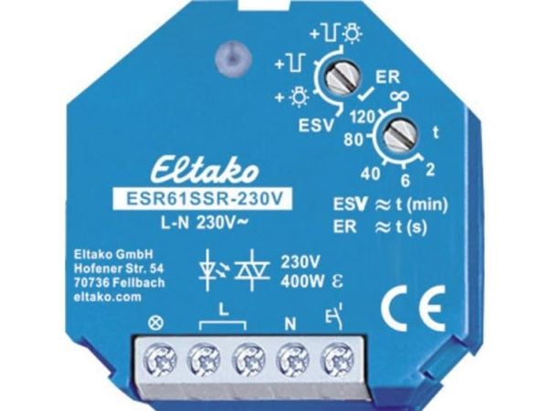 Eltako uppoasennettava impulssikytkin ESR61SSR-230V 1 EI-kosketin 230 V 400 W 1 kpl (61100003)