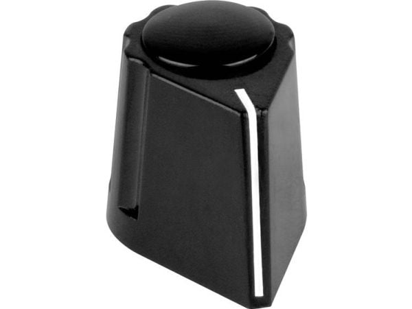 Mentor 427.411 Nuppi painikemerkinnällä Musta (L x K) 19,5 mm x 14 mm 1 kpl 1 kpl