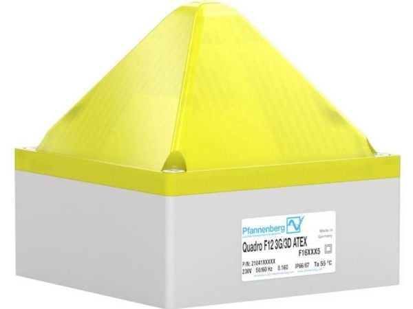 Pfannenberg Taskulamppu QUADRO F12 -3G/3D 24 DC YE 21041803008 Keltainen 24 V/DC