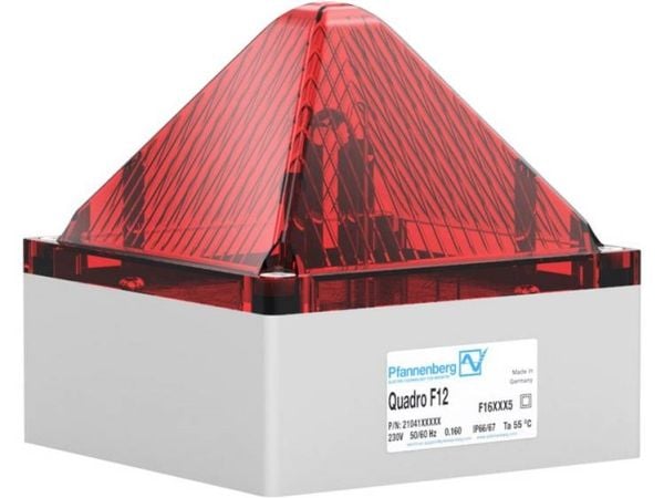 Pfannenberg Blitzlampe QUADRO F12 24 DC RD 21041805000 Rød Rød Rød 24 V/DC