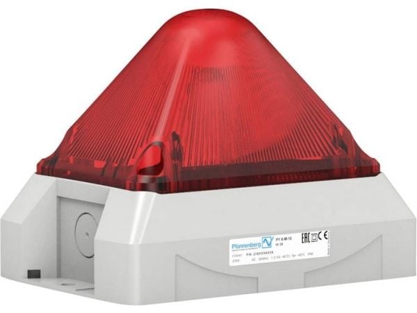 Pfannenberg Blitzlampe PY X-M-10 10-57V DC RD RAL7035 21551815055 Rød Rød Rød 24 V/DC