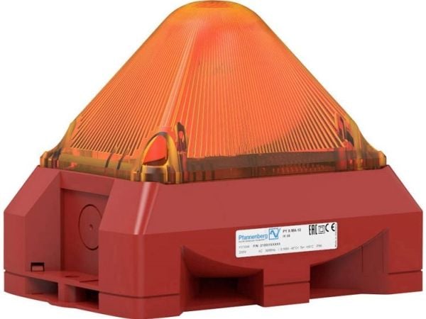 Pfannenberg Optisk-akustik signalgiver PY X-MA-10 10-57VDC AM RAL3000 Oranssi 24 V/DC 100 dB 100 dB