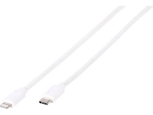 Vivanco CC UC L 10, 1 m, Lightning, USB C, Naaras, Uros, Valkoinen