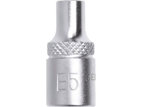Gedore R41200503, Stikkontakt, 1/4", Metrisk, 1 hoder, E8, Kromvanadiumstål