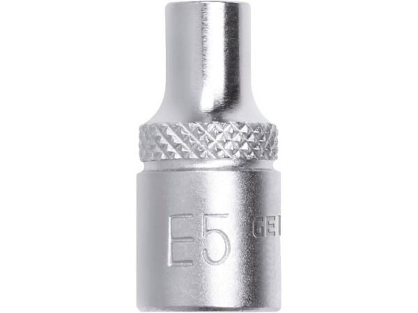 Gedore R41200703, Stikkontakt, 1/4", Metrisk, 1 hoder, E10, Kromvanadiumstål