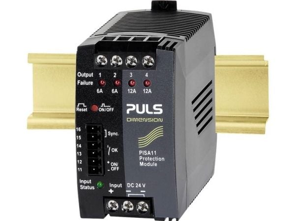 PULS DIMENSION PISA11.206212 4-kanals sikringsmodul 24 V/DC / 2 x 6 A / 2 x 12 A (PISA11.206212)