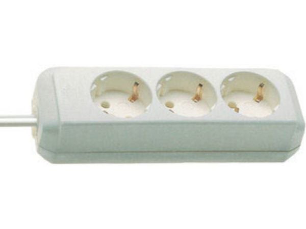 Brennenstuhl Eco-Line, 3 m, Valkoinen, 3 AC-pistorasia(a), Valkoinen, 245 mm, 105 mm