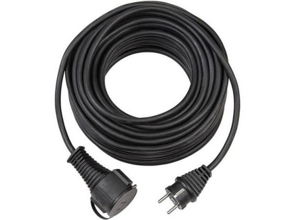 brennenstuhl H05RR-F 3G1,5 - Förlängningskabel för ström - power CEE 7/7 (hane) till CEE 7/4 / CEE 7/7 (hona) - 10 m - svart