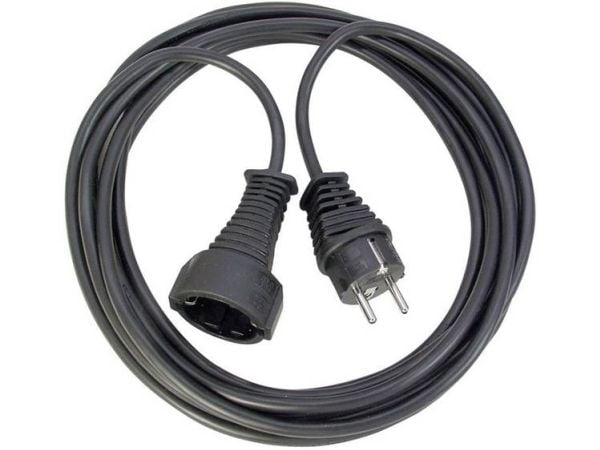 Brennenstuhl BN-EXT02, 25 m, Sisätila, Suora, IP20, Polyvinyylikloridi (PVC), Musta