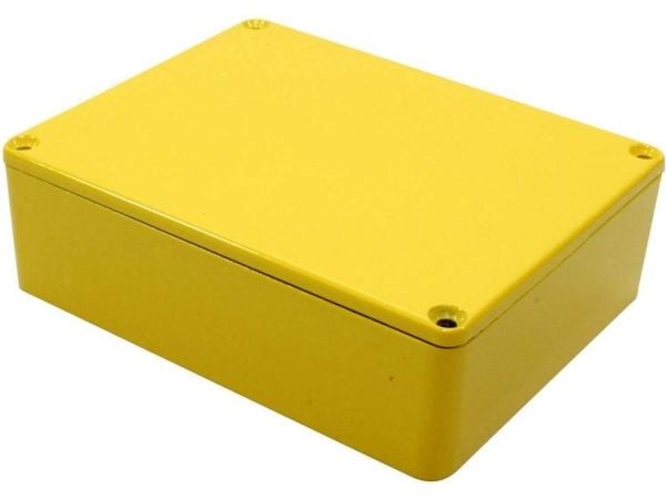 Hammond Electronics 1590BB2YL universal-kabinett 119 x 94 x 38 støpt aluminium gul 1 stk Hammond Electronics 1590BB2YL universal-kabinett 119 x 94 x 38 støpt aluminium gul 1 stk