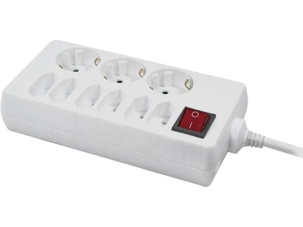 LogiLink LPS201, 1,5 m, IP20, Valkoinen, RoHS, 9 AC-pistorasia(a), 250 V