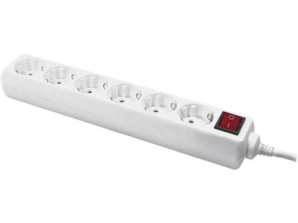 LogiLink LPS202, 1,5 m, IP20, Valkoinen, TUV / GS, 6 AC-pistorasia(a), 250 V