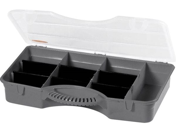 Alutec sortimentskoffert (L x B x H) 360 x 240 x 70 mm, antall rom: 10, innhold: 1 stk