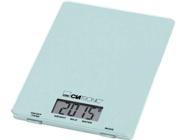 Clatronic KW 3626, Elektronisk kjøkkenvekt, 5 kg, 1 g, Mynte, Rektangel, fl oz, ml, g, lb oz