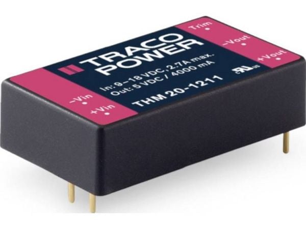 Traco Power THM 20-1212, 40,6 mm, 10,2 mm, 25,4 mm, 24 g, 20 W, 9-18 V
