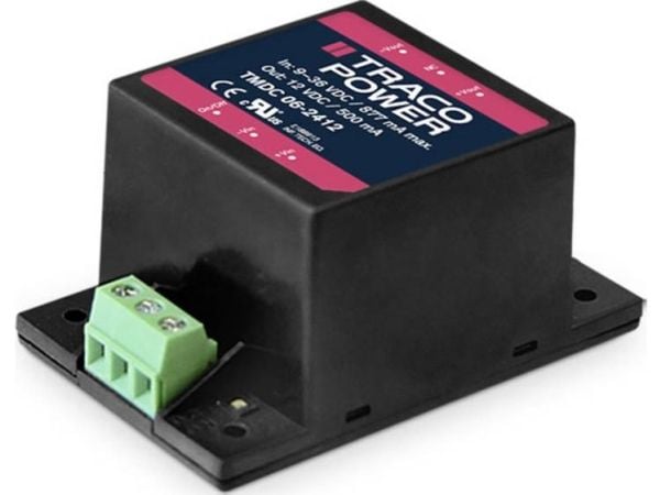 Traco Power TMDC 06-2422, 34 mm, 26,5 mm, 53 mm, 49 g, 6 W, 9 - 36 V
