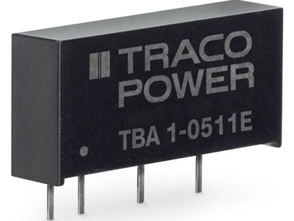 Traco Power TBA 1-2411E - DC/DC-Wandler 1 E 1 W 5 V 200 mA SIL-7, 6 mm, 10 mm, 19,5 mm, 2,3 g, 1 W, 21.6-26.4 V