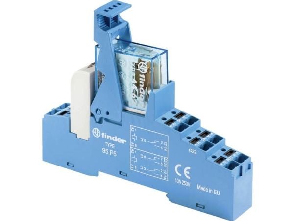 Finder 48.P8.7.024.0050, Blå, 24 V, tila