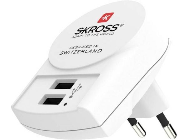 Skross 1.302421, Innendørs, AC, 5 V, 2,4 A, Hvit