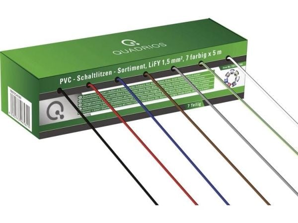 Quadrios 19011CA090 enkelledare LiFY 1 x 1,50 mm² (blå, brun, grå, röd, svart, vit, gul/grön) 35 m