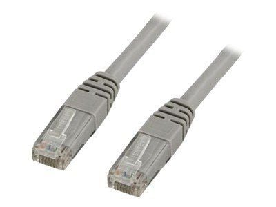 DELTACO 03-TP - Koblingskabel - RJ-45 (hann) til RJ-45 (hann) - 30 cm - UTP - CAT 5e - formstøpt - grå