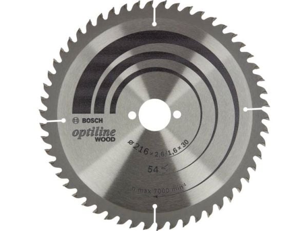 Bosch RUNDSAVKL STAT OPTILINE TRÆ 216X30MM 54T 54T