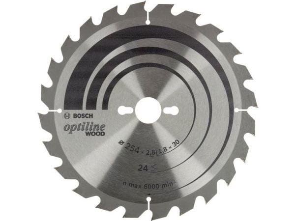 Bosch pyörösahanterä STAT OPTILINE WOOD 254X30MM 24T 24T