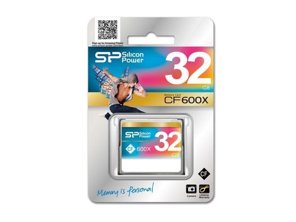 Silicon Power CF 600X, 32 GB, CompactFlash, 90 MB/s, Rød