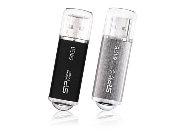 SILICON POWER Ultima II I-Series - USB-flashstasjon - 64 GB - USB 2.0 - svart