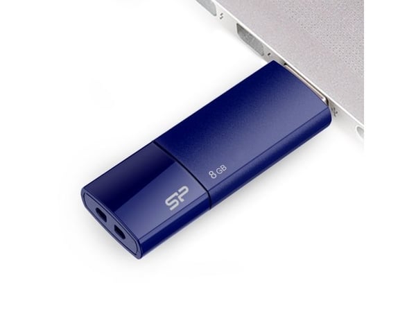 SILICON POWER Ultima U05 - USB-flashstasjon - 8 GB - USB 2.0 - marineblå