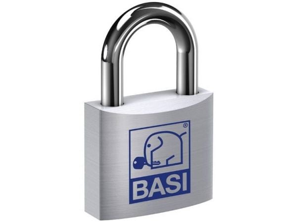 BASI 6300-3000, Perinteinen riippulukko, Avainlukko, Sarjoitettu avain, Hopea, Alumiini, Karkaistu teräs
