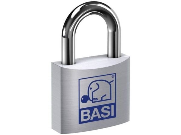 BASI 6300-4000, Perinteinen riippulukko, Avainlukko, Sarjoitettu avain, Hopea, Alumiini, Karkaistu teräs