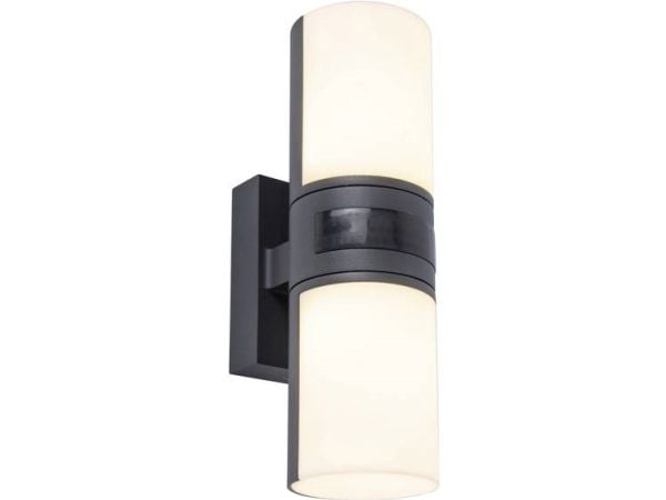 LUTEC CYRA, Utendørs veggbelysning, Grå, Aluminium, Polykarbonat (PC), IP54, Fasade, I