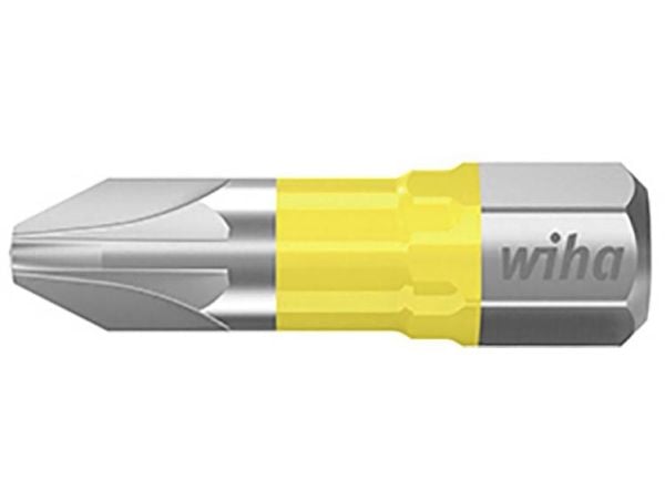 Wiha 41589, 5 stykker, Pozidriv, PZ 2, 25 mm, 25,4 / 4 mm (1 / 4"), Sekskantet