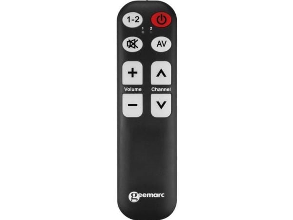Geemarc TV5 - Fjernkontroll - 7 knapper - svart