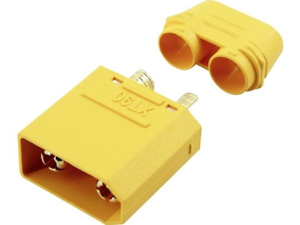 Reely RE-6702312 han-batterikontakt XT90-S gullfarget 1 stk