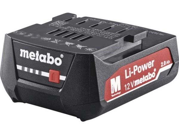 Metabo 625406000, Akku, 2 ah, 12 V, Metabo, Musta, Punainen