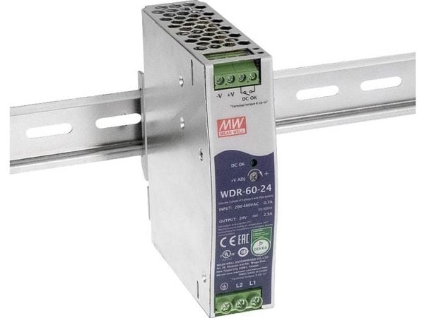 MEAN WELL WDR-60-5 Virtalähde ja jännitemuunnin 60 W (WDR-60-5)