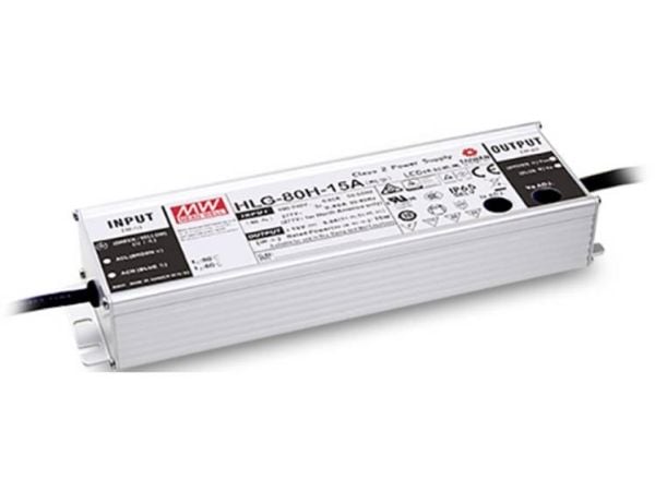 MEAN WELL HLG-80H-48B, 80 W, IP20, 90 - 305 V, 48 V, 61,5 mm, 195,6 mm
