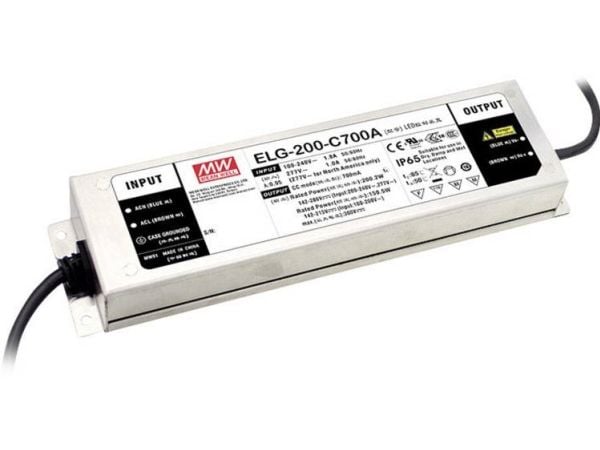 MEAN WELL ELG-200-C700A-3Y, 200 W, IP20, 100 - 305 V, 0,7 A, 286 V, 71 mm