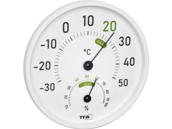 TFA Dostmann Lämpömittari / kosteusmittari Valkoinen