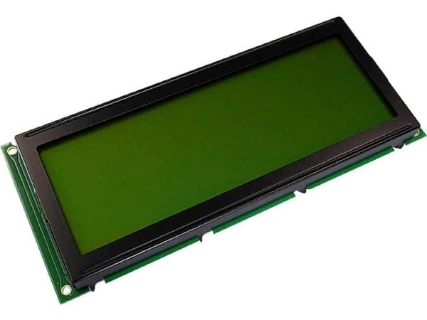 Display Elektronik LC-display Gulgrøn 20 x 4 Pixel (B x H x T) 146 x 62.5 x 11.1 mm