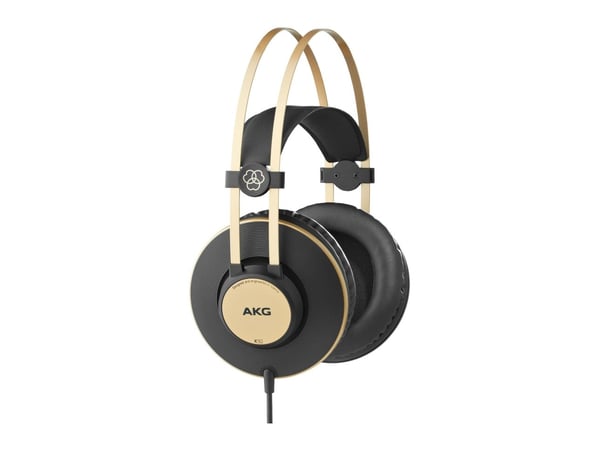 AKG K92, langalliset, 16 - 22000 Hz, Stage/studio, 200 g, kuulokkeet, musta, kultainen