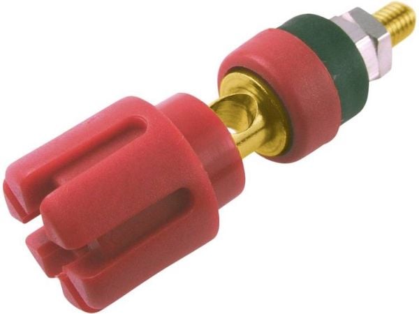Cliff CL159721A laboratorietilkobling stift-diameter 4 mm rød 1 stk