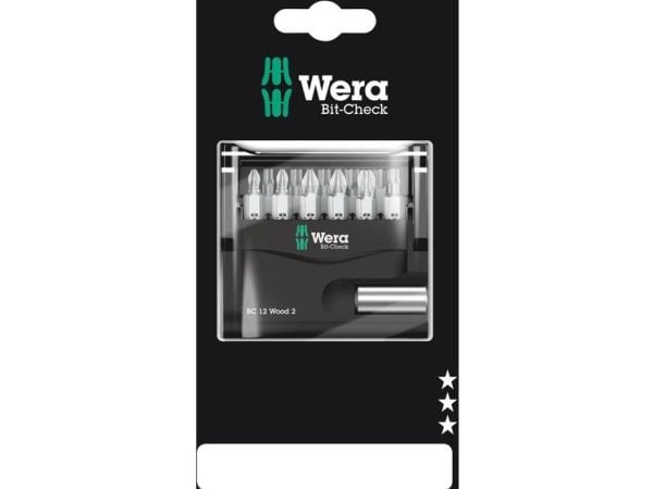 Wera 05136391001, 11 styck, Phillips,Pozidriv,Torx Plus, PH 2, PZ 1,PZ 2,PZ 3, TX10,TX15,TX20,TX25,TX30,TX40, 2,5 cm