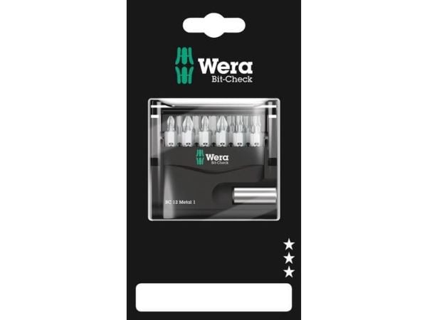 Wera 05136393001, 11 stykker, Hex (metric),Phillips,Pozidriv,Torx Plus, PH 1,PH 2, PZ 1,PZ 2, TX15,TX20,TX25,TX30, 3,4,5 mm
